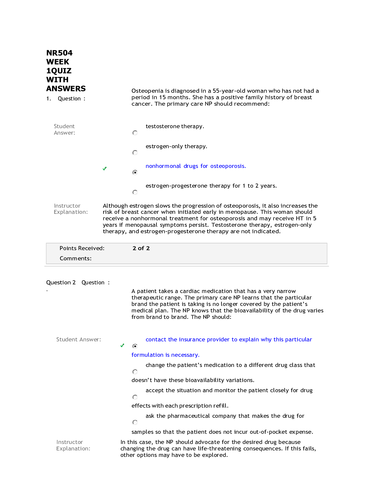 Preview image of NR504 WEEK1 QUIZ document